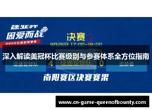 深入解读美冠杯比赛级别与参赛体系全方位指南