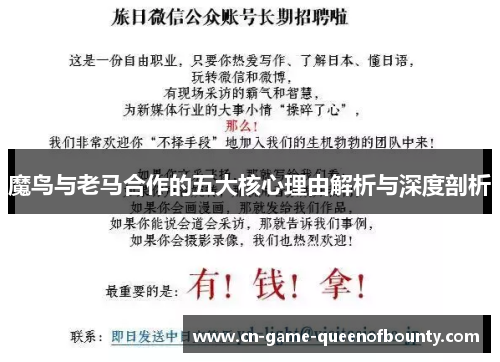 魔鸟与老马合作的五大核心理由解析与深度剖析